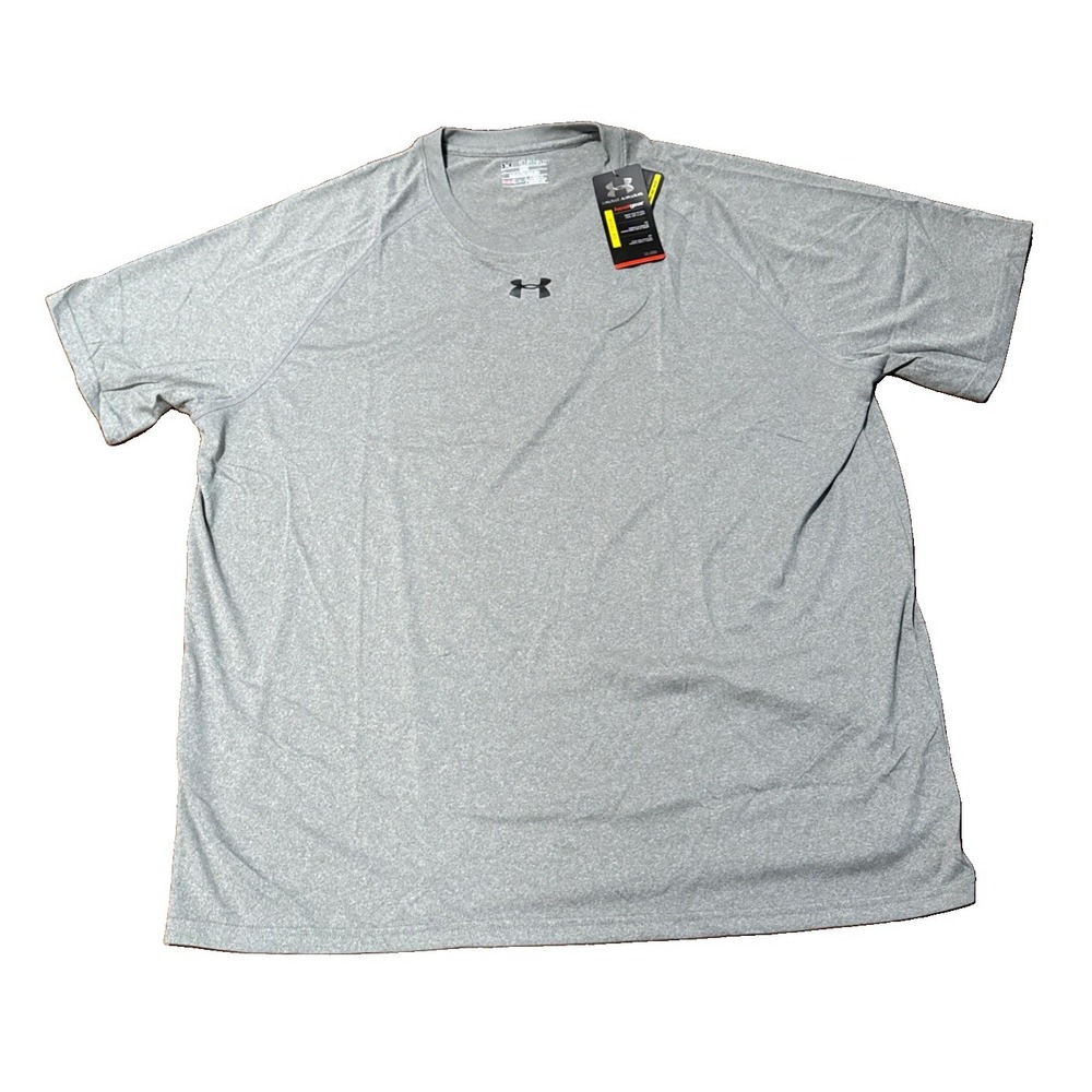 Under Armour Men's T shirt 2XL Loose Crew Neck HeatGear Gray NWT